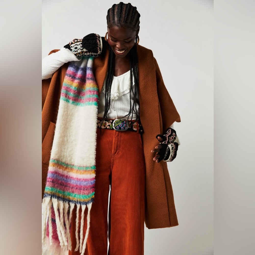 NWT Free People All I Need Cozy Hooded Duster in Tobacco